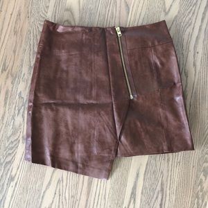 H&M faux leather asymmetrical skirt